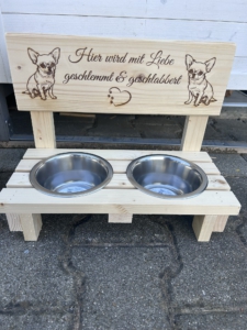 Klein mit 2 Näpfen (niedrig)