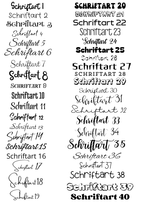 Schriftarten