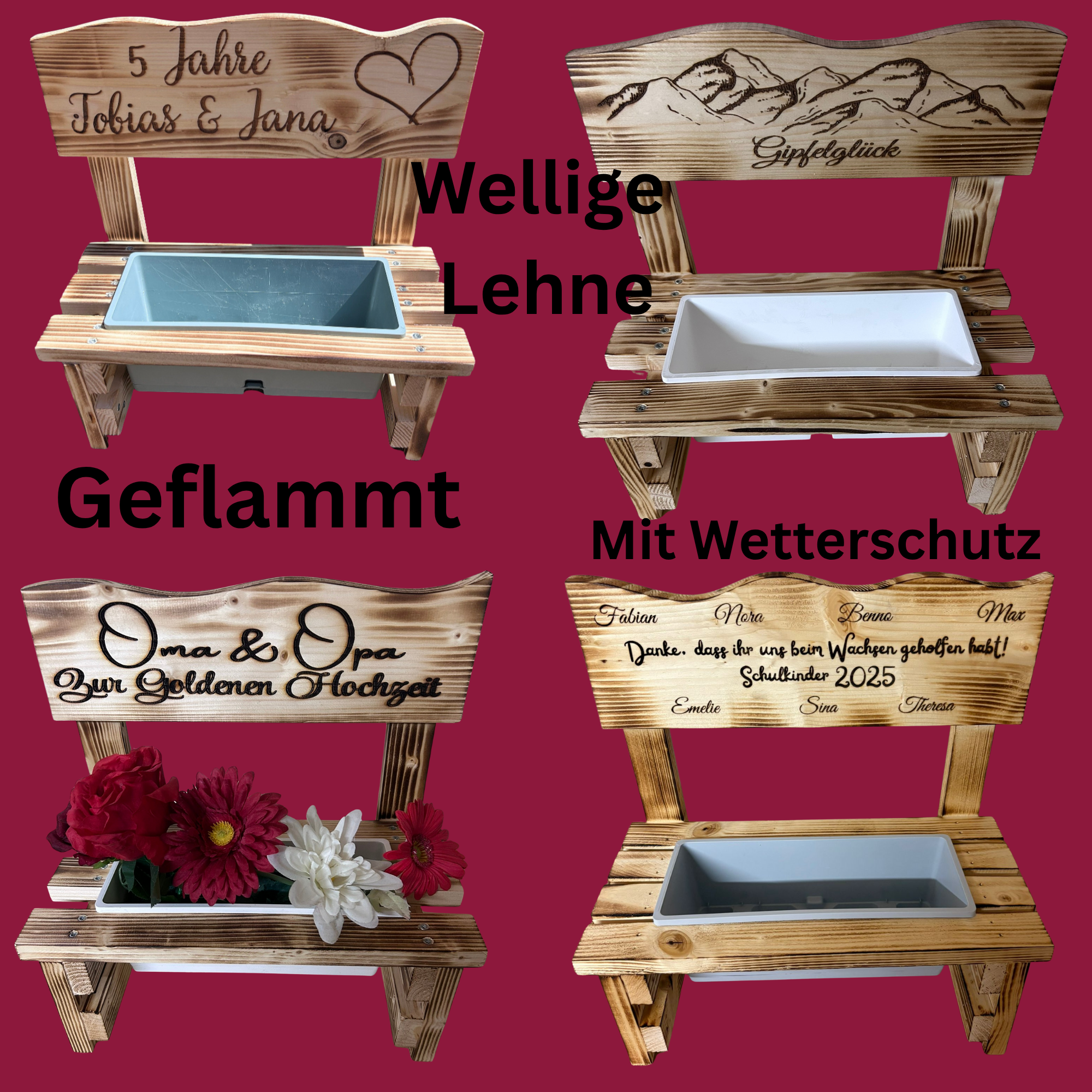 Etsy Beispielbilder Blumenbänke Klein - 2